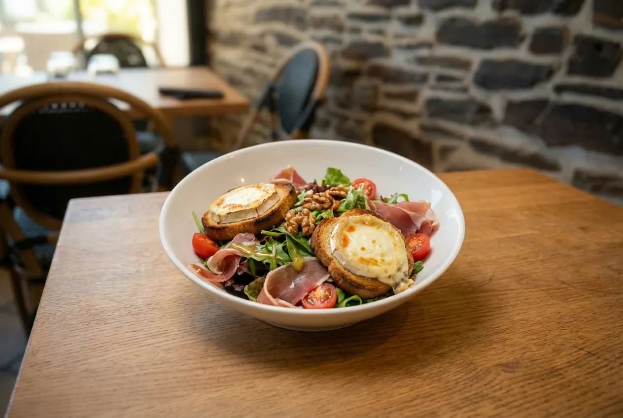Salade de chèvre chaud