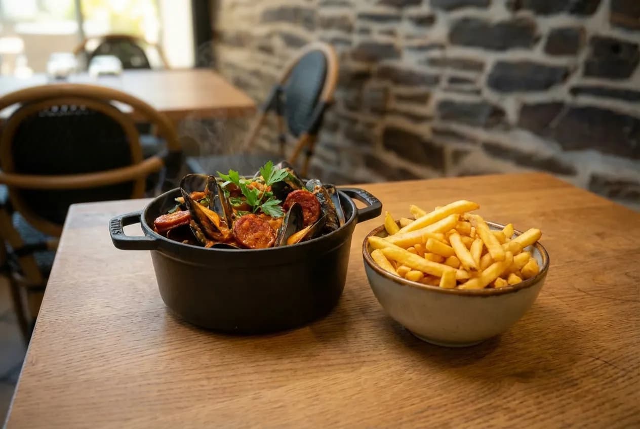Moules chorizo + frites